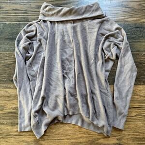 Cyrus Taupe Foldover Cowl Neck Lightweight Sweater Women’s Small